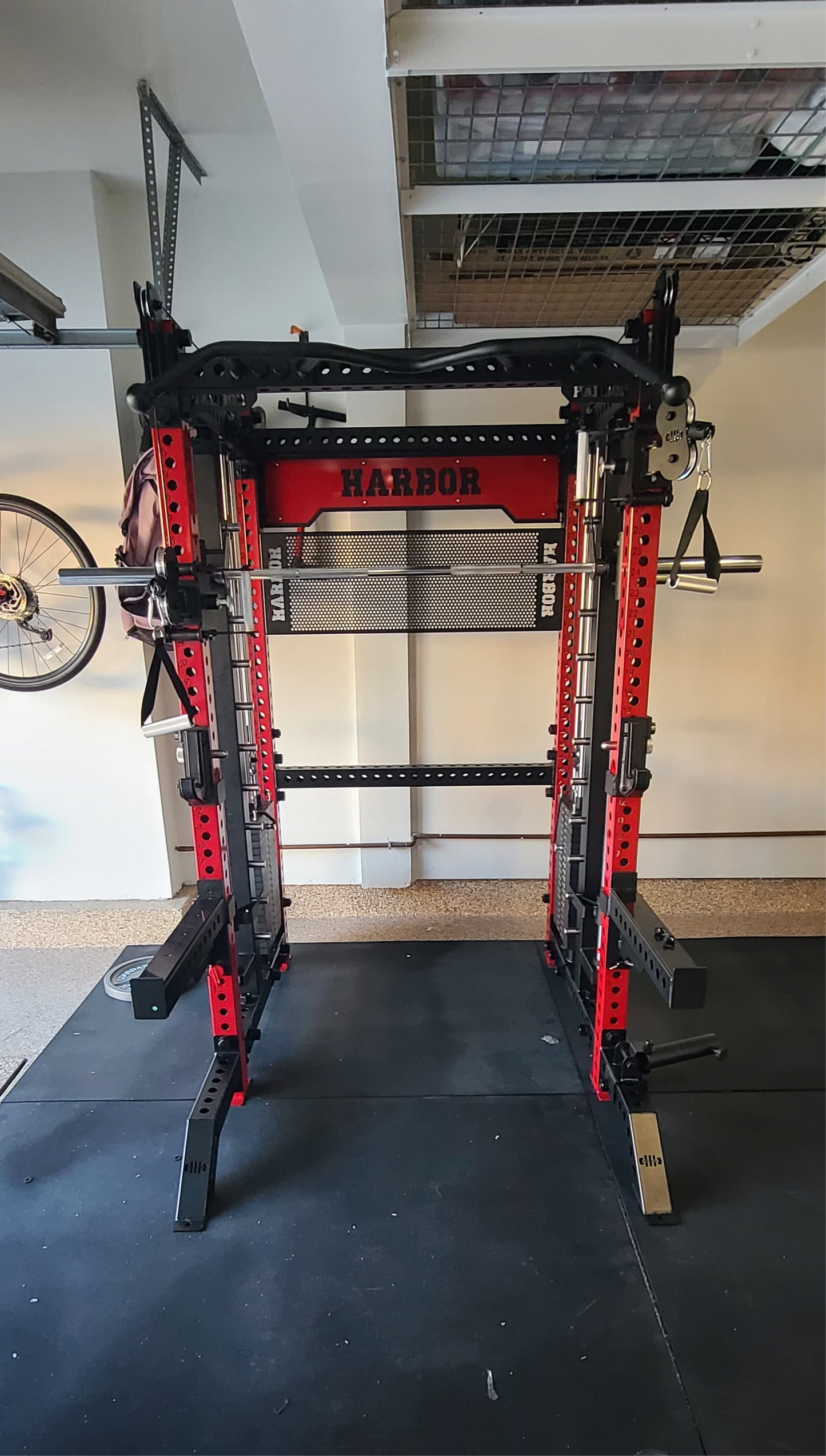 The HH80 V2 Elite Half Rack & Smith Machine Trainer with Dual 200lb Weight Stacks