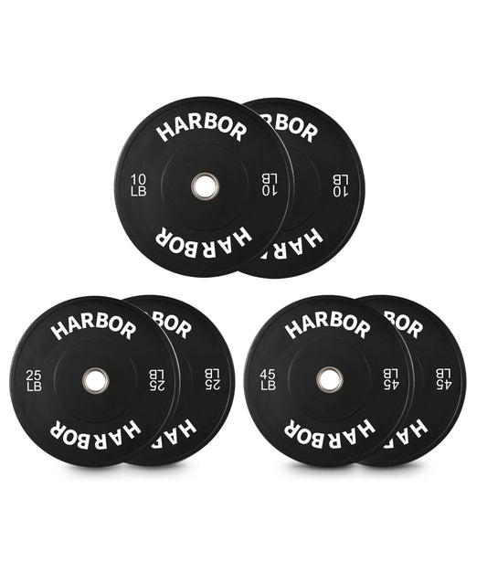 Harbor Elite Impact Rubber Bumper Plates; Full sets
