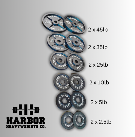 Olympic Cast Iron Weight Plate 245 lb set