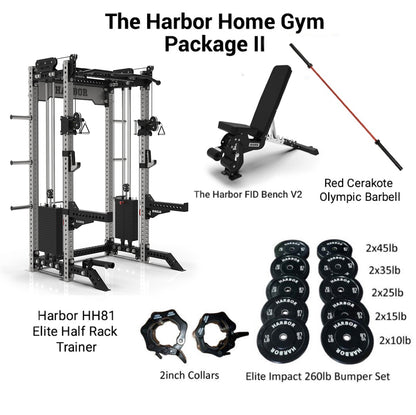 The Harbor Home Gym Package 2 with HH81 Half Rack Trainer