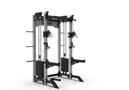 The Harbor HH81 Elite Half Rack Trainer with Dual 200lb Weight Stacks