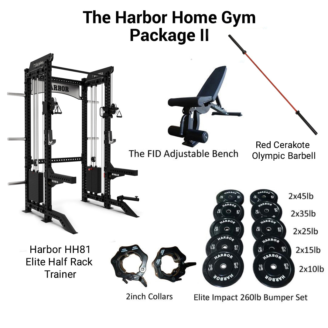 The Harbor Home Gym Package 2 with HH81 Half Rack Trainer