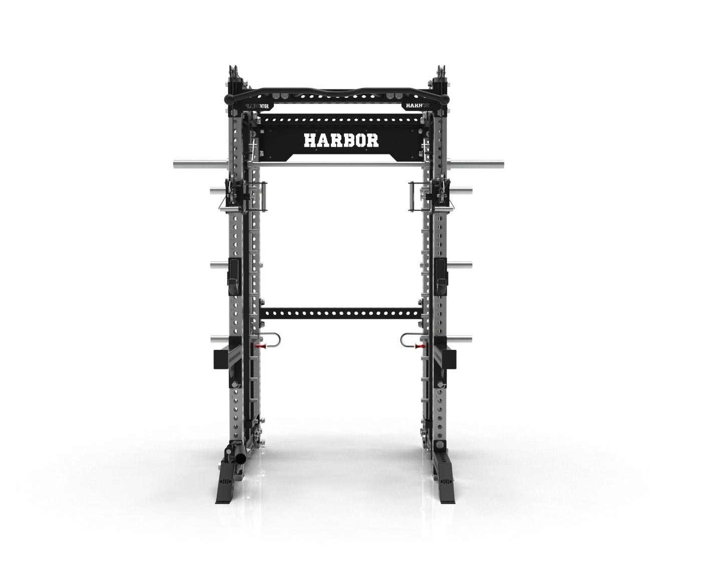 The HH80 V2 Elite Half Rack & Smith Machine Trainer with Dual 200lb Weight Stacks