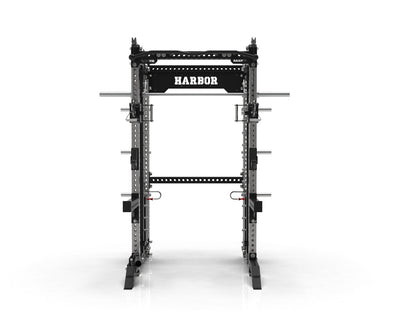 The HH80 V2 Elite Half Rack & Smith Machine Trainer with Dual 200lb Weight Stacks
