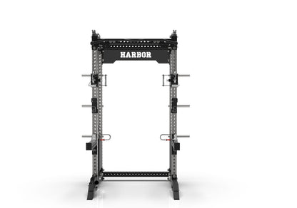 The Harbor HH81 Elite Half Rack Trainer with Dual 200lb Weight Stacks