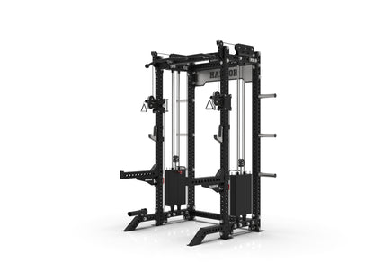 The Harbor HH81 Elite Half Rack Trainer with Dual 200lb Weight Stacks