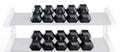 55-75lb Rubber Hex Dumbbell Set