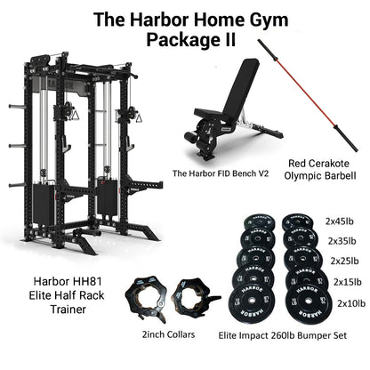 The Harbor Home Gym Package 2 with HH81 Half Rack Trainer