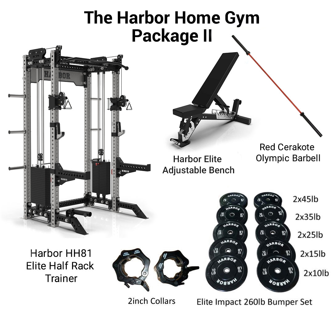 The Harbor Home Gym Package 2 with HH81 Half Rack Trainer