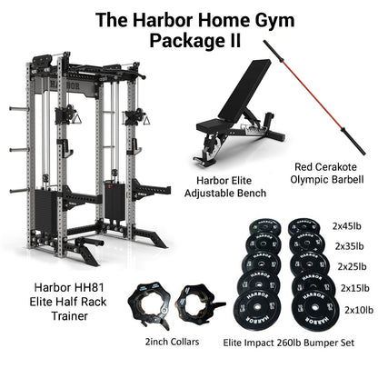 The Harbor Home Gym Package 2 with HH81 Half Rack Trainer