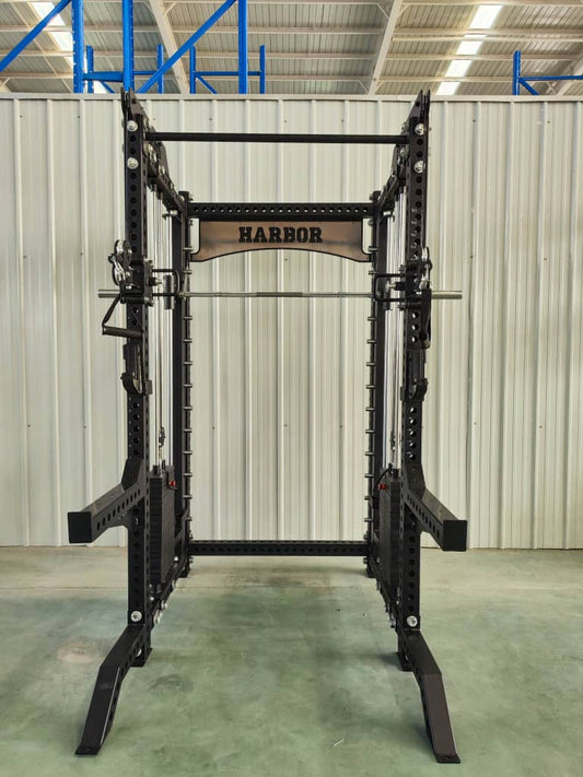 The Harbor HH80 Elite Half Rack & Smith Machine Trainer