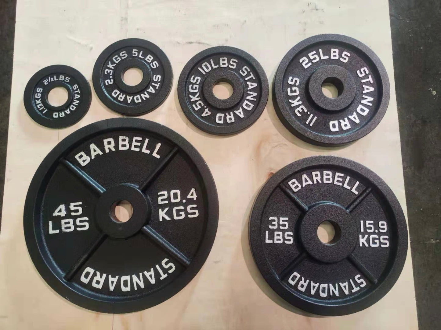 Olympic Cast Iron Weight Plate 245 lb set