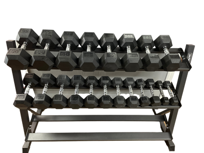 Rubber Hex Dumbbells 5 50lbs full set or 55 75lb Harbor Heavyweights Co